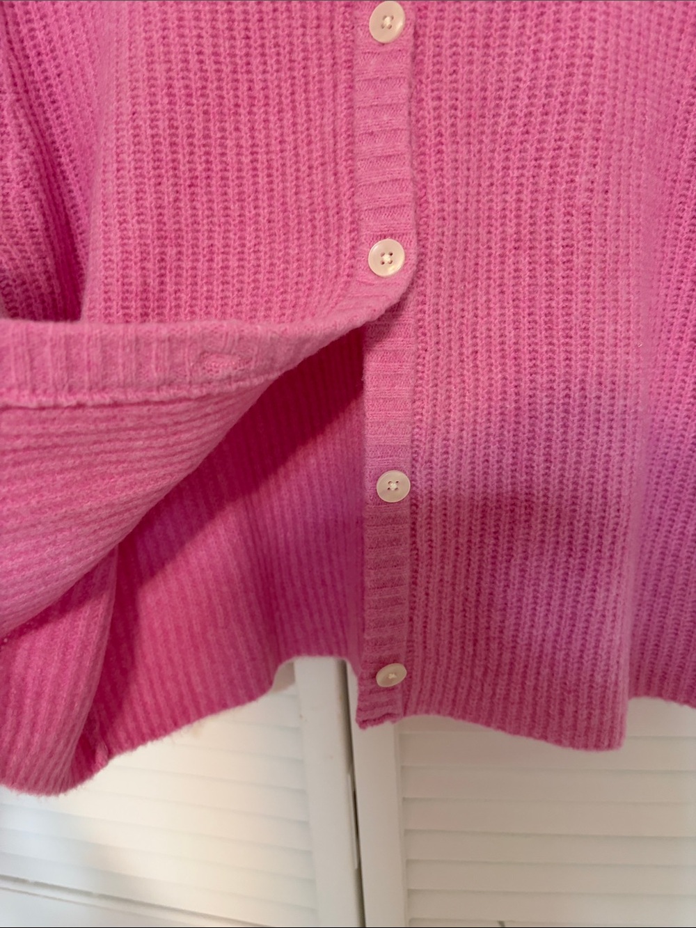 Aerie Bright Pink Short-Sleeve Button Cardigan - Picture 7 of 9